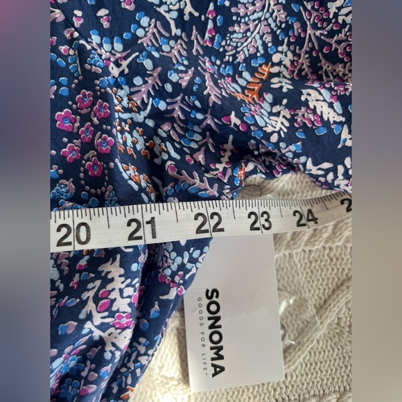 Sonoma Blue & Violet Floral Midi Dress Women’s Size 1X - Picture 15 of 16
